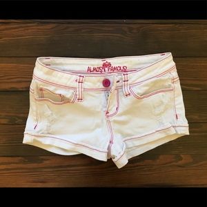 White Almost Famous Shorts